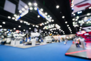 Blurred visual of trade show event